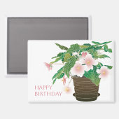 ベゴニア 誕生日 マグネット (正面/裏面)