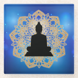 ベサックデイブッダとマンダラヴァイサカプルニマ ガラスコースター