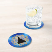 ベサックデイブッダとマンダラヴァイサカプルニマ ラウンドペーパーコースター (インサイチュ)