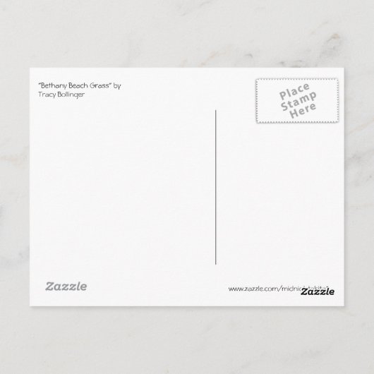 ベサニー草の葉のポストカード ポストカード (裏面)