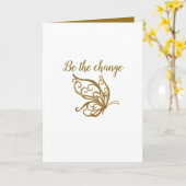 ベザチェンジバタフライ金ゴールドデザイン カード (黄色い花)