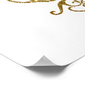 ベザチェンジバタフライ金ゴールドデザイン ポスター (角)