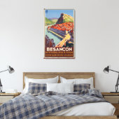 ベザンコンフランスヴィンテージ旅行ポスタープリント キャンバスプリント (インサイチュ (寝室))