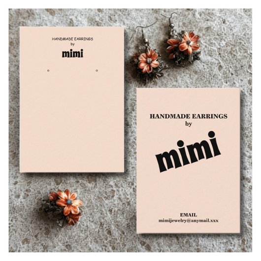 ベシンプルージュイヤリングディスプレイ名刺 名刺