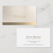 ベシンプルージュフェイク金ゴールドプロフェッショナル 名刺 (正面/裏面)