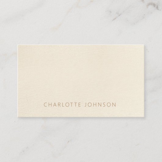 ベシンプルージュブラウンプレーンプロフェッショナル 名刺 (正面)