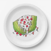 ベジアイスバーグレタスくさびサラダ食品グルメ ペーパープレート (正面)