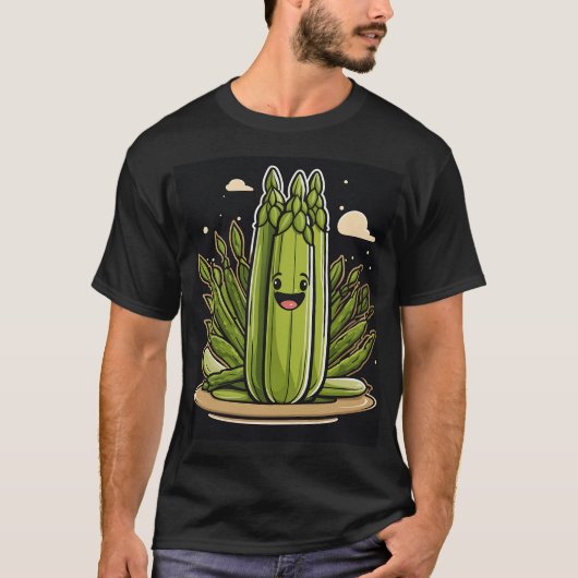 ベジアスパラガスおもしろい Tシャツ (正面)