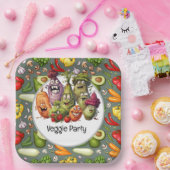 ベジエパーティーベジタリアン おもしろい ペーパープレート (パーティー)