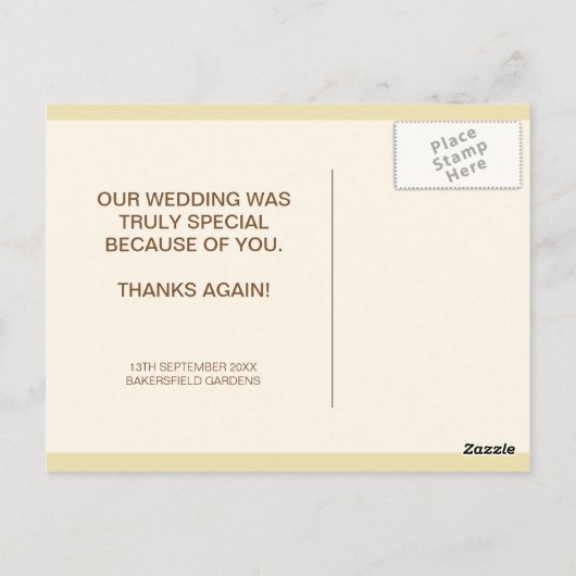 ベジエレガントエ結婚の写真コラージュ ポストカード (裏面)