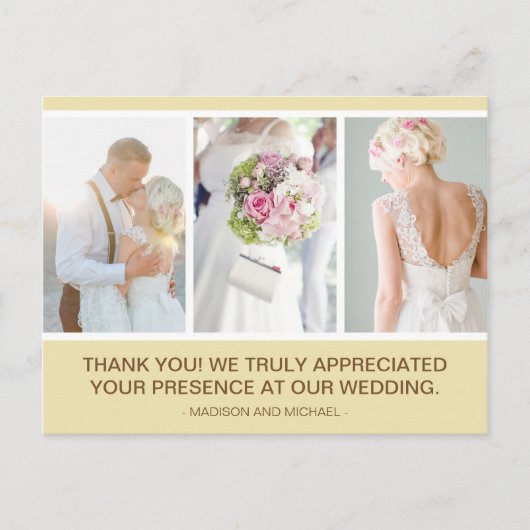 ベジエレガントエ結婚の写真コラージュ ポストカード (正面)