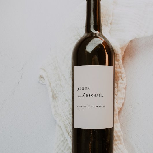 ベジエレガントュスクリプ結婚ト名のカスタム ワインラベル
