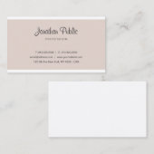 ベジエレガントュミニマリストモダン平野お洒落 カッコいい 名刺 (正面/裏面)