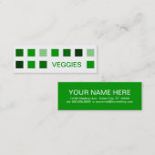 ベジエ(モダン正方形) スキニー名刺 (正面/裏面)