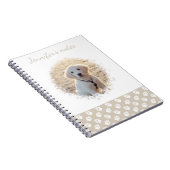 ベジカスタムュ&あなたのテキスト上のペットの写真と白い手 ノートブック (右側)