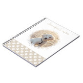 ベジカスタムュ&あなたのテキスト上のペットの写真と白い手 ノートブック (左側)