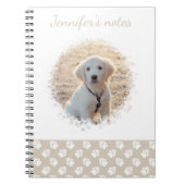 ベジカスタムュ&あなたのテキスト上のペットの写真と白い手 ノートブック (正面)