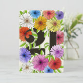 ベジカラフルフローラハッピーバースデーカード (スタンド正面)