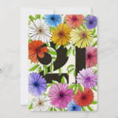 ベジカラフルフローラハッピーバースデーカード (正面)
