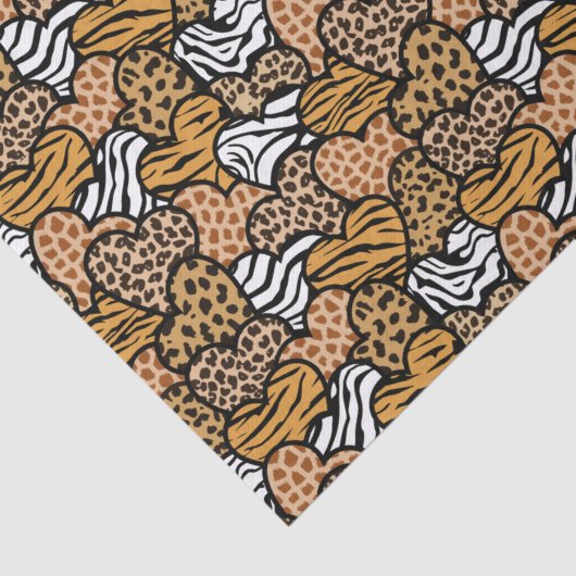 ベジガーリーュよくはしゃぐアニマルプリントハート名 薄葉紙 (詳細)