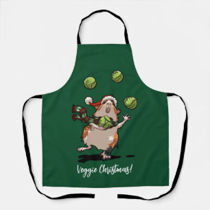 ベジクリスマス!モルモットもやしのジャグリング エプロン