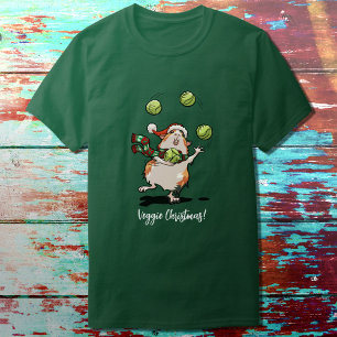 ベジクリスマス!モルモットもやしのジャグリング Tシャツ