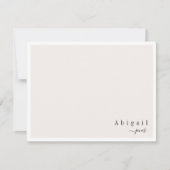 ベジシンプルュスクリプモダンパーソナライズされたト文具 ノートカード (正面)
