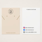 ベジシンプルュネックレスイヤリングディスプレイカード (正面&裏面)