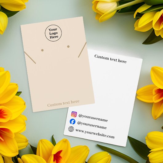 ベジシンプルュネックレスイヤリングディスプレイカード