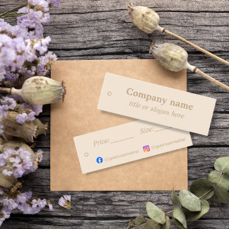 ベジシンプルュミニマル価格ラベル スキニー名刺