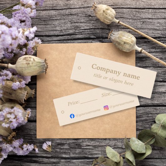 ベジシンプルュミニマル価格ラベル スキニー名刺