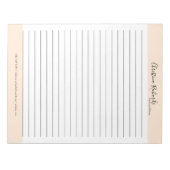 ベジスタイリッシュュミニマルの裏地 ノートパッド (正面)