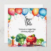 ベジスタイル: 誕生日のベジライフ！ 招待状 (正面/裏面)