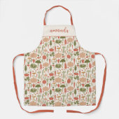 ベジタブルエレガントハーブBohoパターンベジタリアン エプロン (正面)