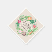 ベジタブルガーデンオーガニックファームモノグラムナプキンス スタンダードカクテルナプキン (角)