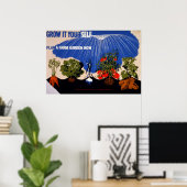 ベジタブルガーデンヴィンテージのポスター ポスター (ホームオフィス)