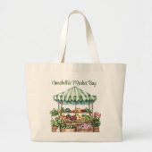 ベジタブルスタンドアートトートバッグ ラージトートバッグ (正面)
