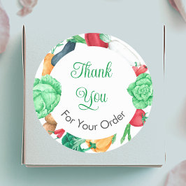 ベジタブルボーダー ご注文ありがとうございました ラウンドシール