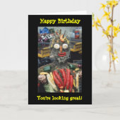 ベジタブルマン誕生日カード カード (黄色い花)