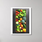 ベジタブル鮮やかアートストレッチキャンバス印刷 キャンバスプリント (正面)