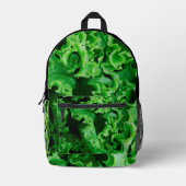 ベジタリアンおもしろいグリーンレタス野菜キッチン プリントバックパック (正面)