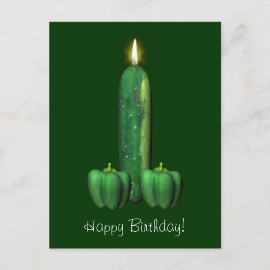 ベジタリアンお誕生日ケーキ ポストカード (正面)