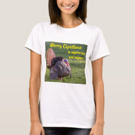 ベジタリアンとヴィーガンの皆さん メリークリスマス Tシャツ