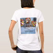 ベジタリアンとヴィーガンの皆さん メリークリスマス Tシャツ (裏面)