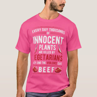ベジタリアンに殺された植物が牛肉の暴力を食べ止める Tシャツ