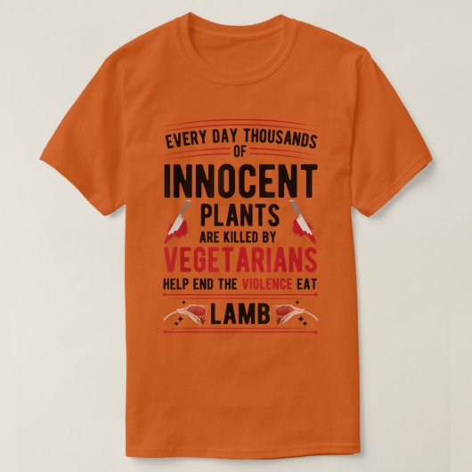 ベジタリアンに殺された植物は暴力を終食べえる Tシャツ (デザイン正面)