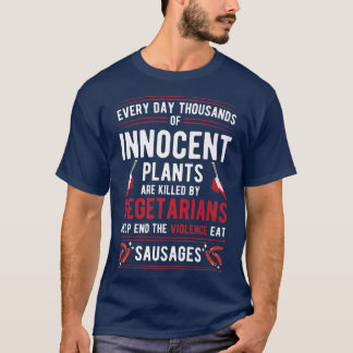 ベジタリアンに殺された植物は暴力を食べ止める Tシャツ