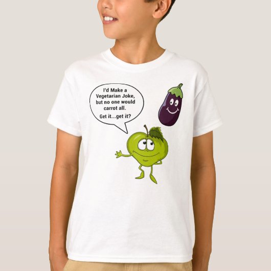 ベジタリアンの冗談を言う Tシャツ (正面)
