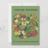 ベジタリアンの夕食会への招待 🥕🧅🥑 招待状 (正面)