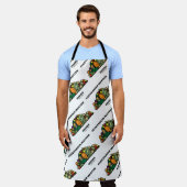 ベジタリアンの山の中の物質 エプロン (着用した状態)